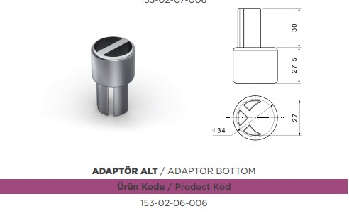 BRANDA GERDIRME ADAPTOR ALT TIRSAN